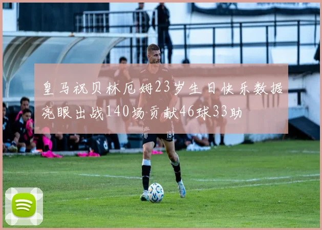 皇马祝贝林厄姆23岁生日快乐数据亮眼出战140场贡献46球33助